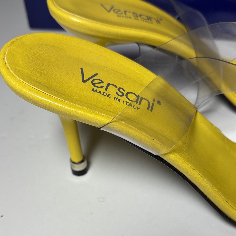 Versani Yellow Heels Sandals Women Size 8 1/2 - Picture 11 of 16